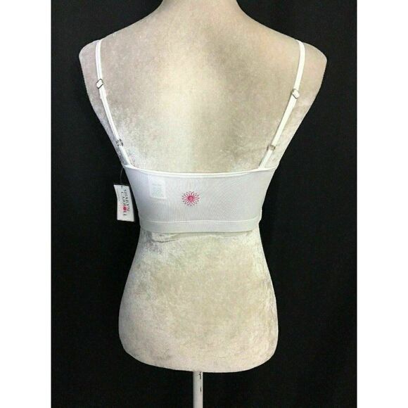 Sharyn Carroll Womens New W Tag Solid White Athletic Sports Bra Top Xs - Picture 5 of 8